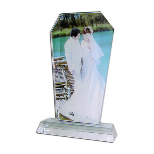 Fotokristal rechthoek hoog met statief model SJ51B