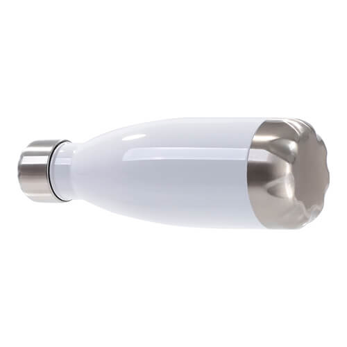 Flacon de 350 ml pour sublimation - blanc avec un fond argenté