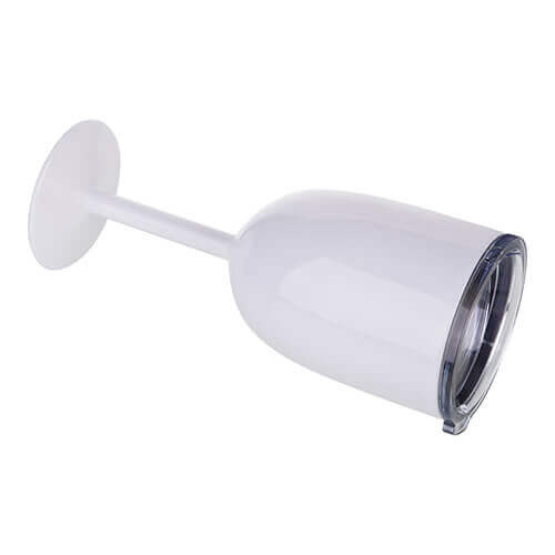 Stainless steel wine glass for sublimation printing - white