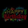 Zirkónová fólia na termotransfer - Happy Birthday