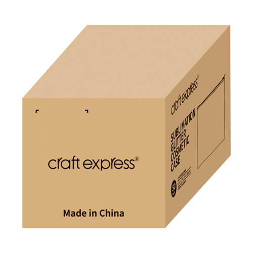 4 db fehér csillámos kozmetikai tasak készlet szublimációhoz