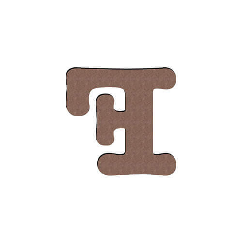 Декоративна буква от MDF за сублимация 10 cm F