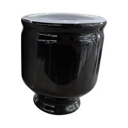 Black ceramic pot for thermal transfer