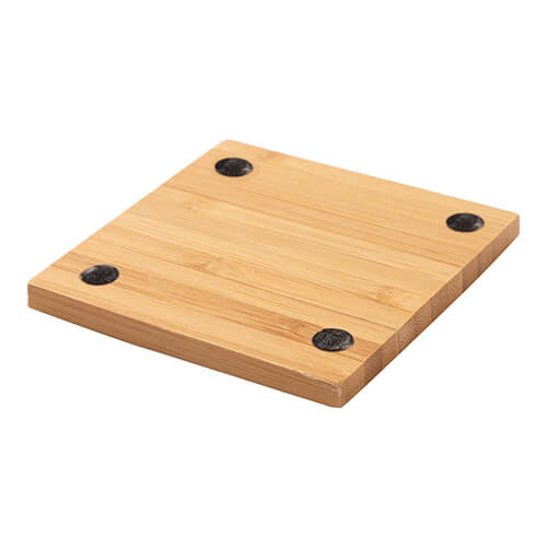 Bamboe onderlegger voor sublimatie - 9,7 x 9,7 cm