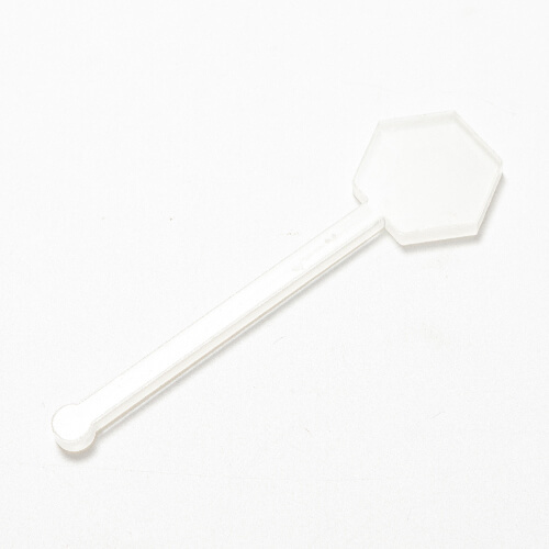 Agitador de bebidas acrílico 10 cm para sublimación - hexágono