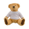 Ursuleț de pluș 18 cm cu tricou pentru imprimare prin sublimare - maro deschis