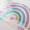 Sheet with cubic zirconia for thermal transfer - Rainbow