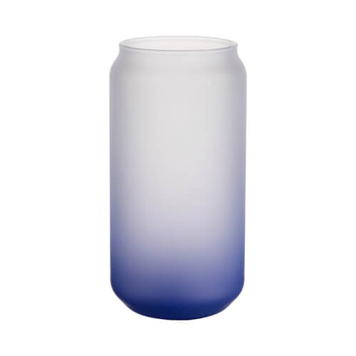 Verre dépoli pour sublimation 550 ml - dégradé bleu marine