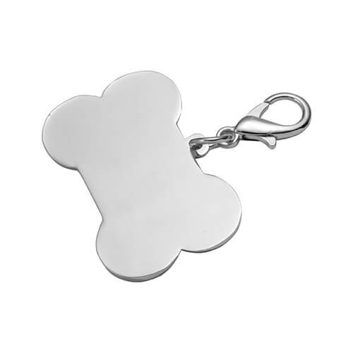 Dog de identificación para sublimación - hueso rosa