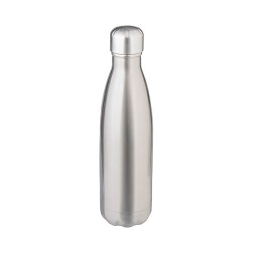 Vattenflaska - 500 ml dryckesflaska för sublimering - silver