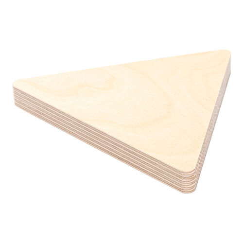 Triangulär fotoram i plywood för sublimering - 12,7 x 15,2 cm