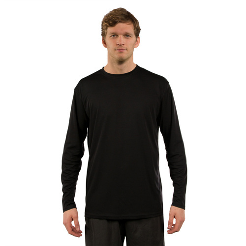 Solar langærmet t-shirt til sublimering - Sort