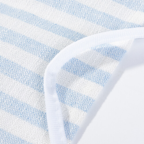 Linned til sublimering - cremefarvet med blå striber