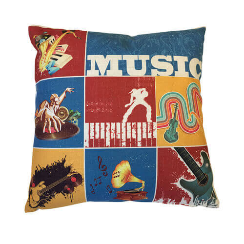 Funda de lino 38 x 38 cm para impresión por sublimación - Old Music