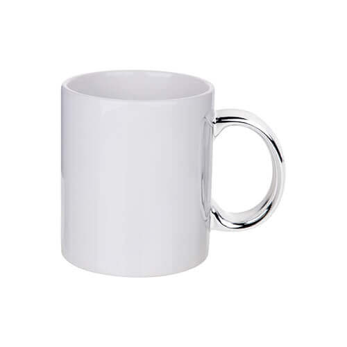 Mug 330 ml avec anse argenté pour sublimation