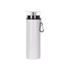Bouteille en aluminium 850 ml blanche avec bouchon transparent et couvercle noir pour sublimation