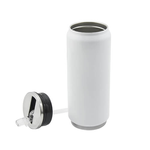 Plechovka na nápoje 350 ml so slamkou Sublimačný termotransfer