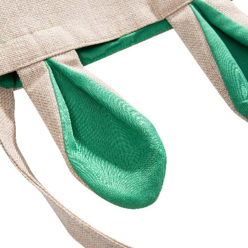 Sac en lin 29 x 34 cm pour sublimation - anses vert