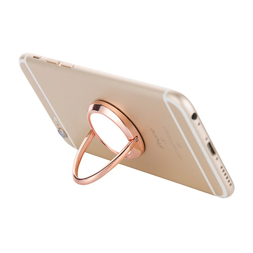 Support doigt rotatif pour smartphone - or rouge