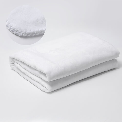 Deken van microvezel en arctic fleece voor sublimatie - wit