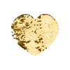 Tweekleurige pailletten voor sublimatie en textieltoepassingen - goud hart 12 x 10,5 cm