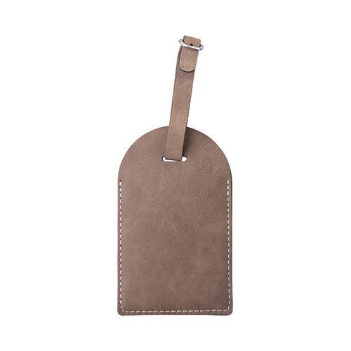 Leather luggage tag for sublimation - gray dome