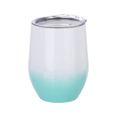360 ml hrnček na varené víno so sublimáciou - biely a mätový gradient