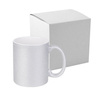 Mug 330 ml avec brocart pour sublimation avec boîte - argenté