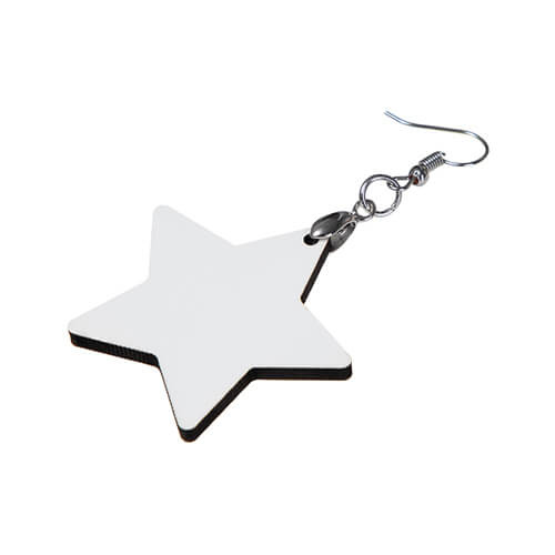 Earrings made of MDF for sublimation - star