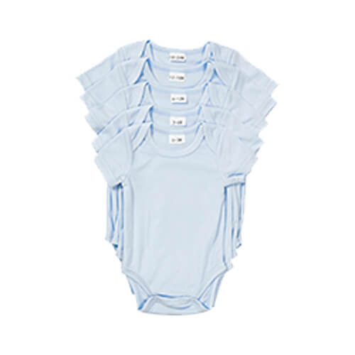 Kinderbody met korte mouwen voor sublimatie - Blauw