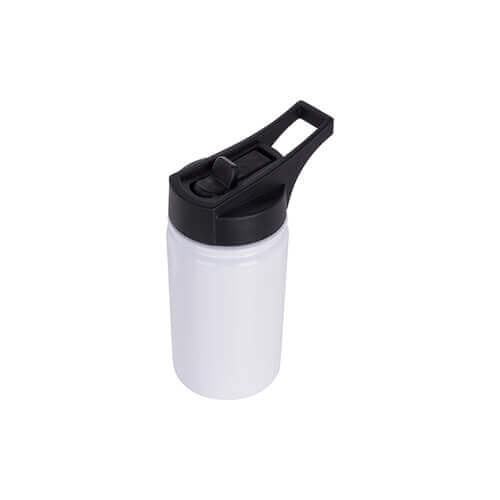 Stainless steel 350 ml water bottle with a sports teat for sublimation printing - white
