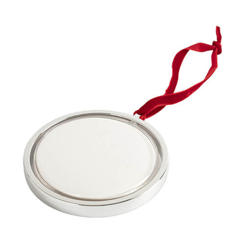 Ornement de sapin de Noël rotatif pour sublimation - argenté