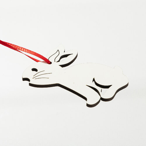 Pendentif MDF unilatéral pour sublimation - lièvre