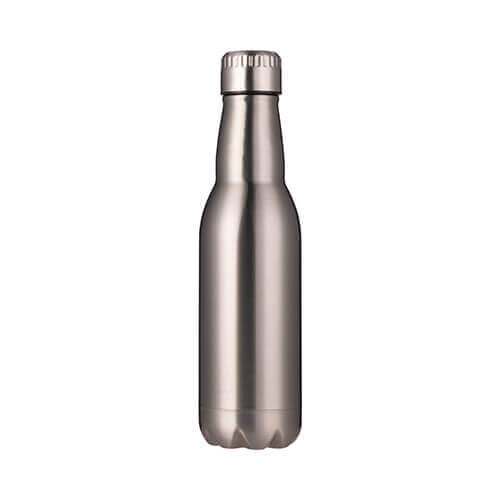 Metalen fles voor bier 500 ml voor sublimatie - zilver