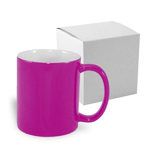 Magic economic mug 330 ml magenta with box Sublimation Thermal Transfer 