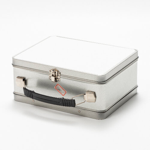 Metalen lunchtrommel voor sublimatie - zilver