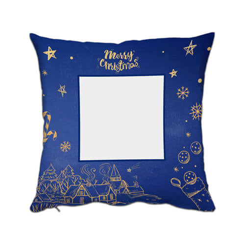 Dvojfarebná saténová obliečka na vankúš 38 x 38 cm na sublimáciu - Gold Blue