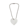 Acrylic mug tag for sublimation - frayed heart on ball chain