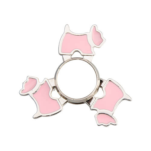 Metalspinner til sublimering - Hund - pink