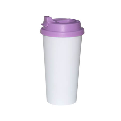 Cana ECO Tumbler cu capac violet Sublimare Transfer termic