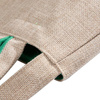 Linen bag 29 x 34 cm for sublimation - green handles