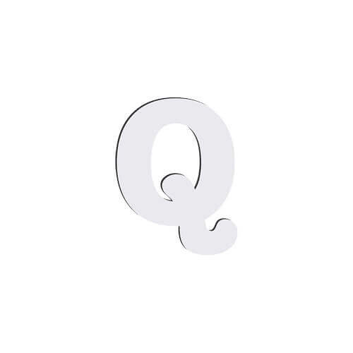 Dekoratív betű MDF-ből, szublimációhoz 10 cm Q