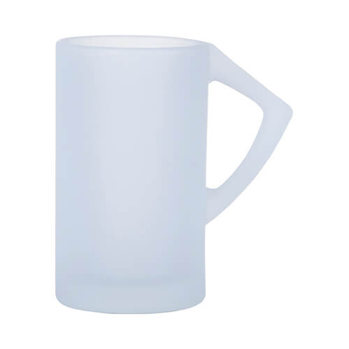 Mug en verre dépoli de 400 ml avec anse triangulaire pour sublimation