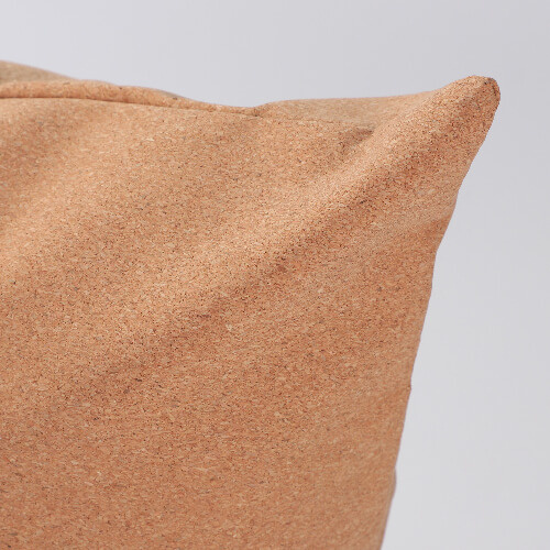 Pudebetræk i hør med korkstrimmel til sublimering