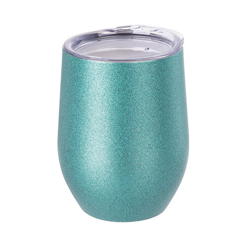 Mugg för glögg 360 ml för sublimering - blått glitter