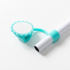 Silicone straw cap Ø 1 cm for sublimation - green flower 