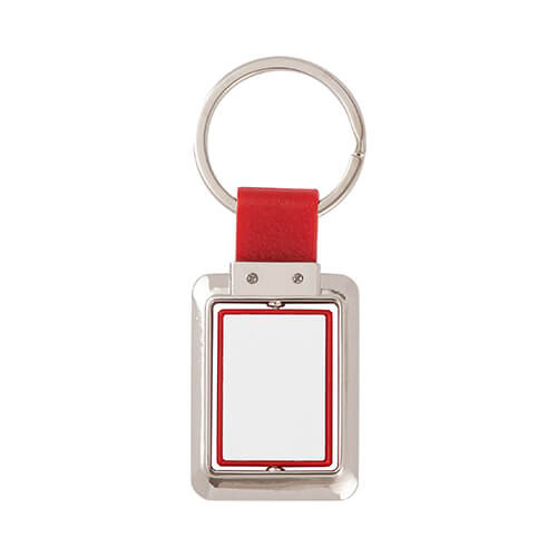 Rotary keychain for sublimation keys - rectangle on the red bar