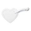 Etiquette bagage en cuir pour sublimation - coeur blanc
