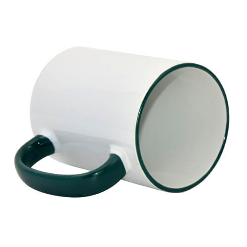 Mugg MAX A + 450 ml med grönt handtag Sublimation Thermal Transfer
