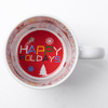 330 ml-es bögre HAPPY HOLIDAYS belsővel a szublimációhoz